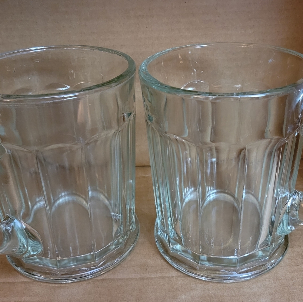 Two vintage 32oz Beer Mugs